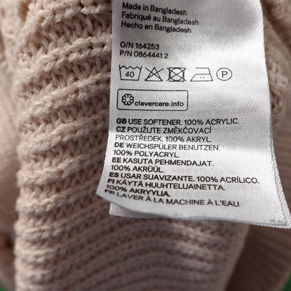 H&M LIGHT PINK LONG SLEEVE CARDIGAN SWEATER WOMENS SIZE 20 - Picture 6 of 6